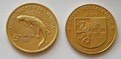 5 Nurtów Wydra - moneta zastępcza 2009 r.