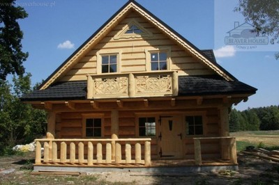 Góralski dom z bali płazów drewna PRODUCENT.