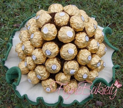 Bukiet z cukierków - 60 czekoladek Ferrero Rocher
