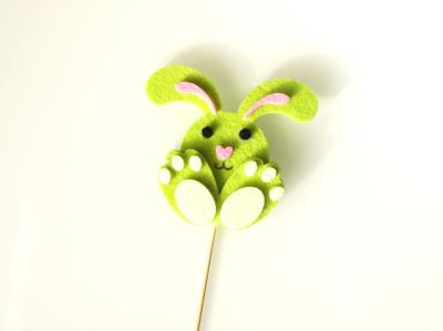 Zajączek króliczek  wielkanoc na piku filc zielony