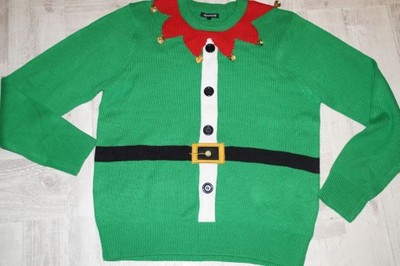SWETEREK  sweter Świąteczny święta ELF L 40/42