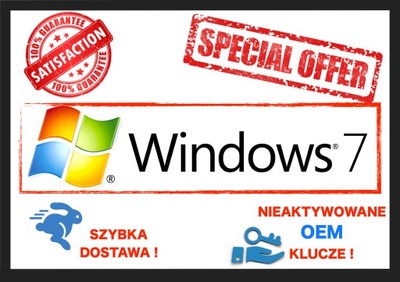Windows 7 Professional 32/64 BIT OEM NOWY - 6619675204 - oficjalne archiwum  Allegro