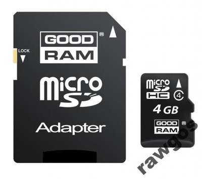 KARTA MICROSD MICRO SD 4GB GOODRAM + ADAPTER