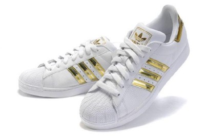 Adidas Superstar biało-złote r42 - 6752161893 - oficjalne archiwum Allegro