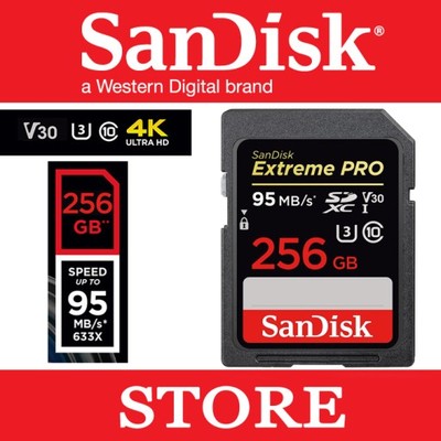 SanDisk Extreme Pro SDXC 256GB V30 U3 4K 95/90MB/s