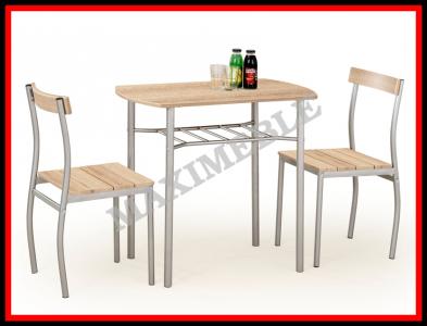 Zestaw stołowy LANCE dąb sonom stół+krzesła HALMAR