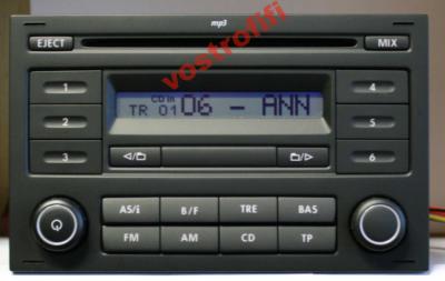 RADIO CD MP3 VW SHARAN RCD-200 PASSAT GOLF POLO