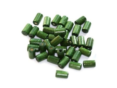 pałeczki drewniane ciemno-zielone 10x6mm-5 gram q8