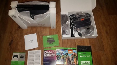 XBOX ONE + KINECT + PAD + 3 GRY CYF, + 3M GOLD