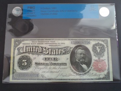 USA 5 DOLLARS 1891 SILVER CERTIFICATE OD 1 ZŁ!
