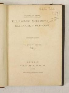Nathaniel Hawthorne - Passages from the English