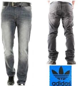 ADIDAS SLIM spodnie jeans dopasowane  - 30 / 34
