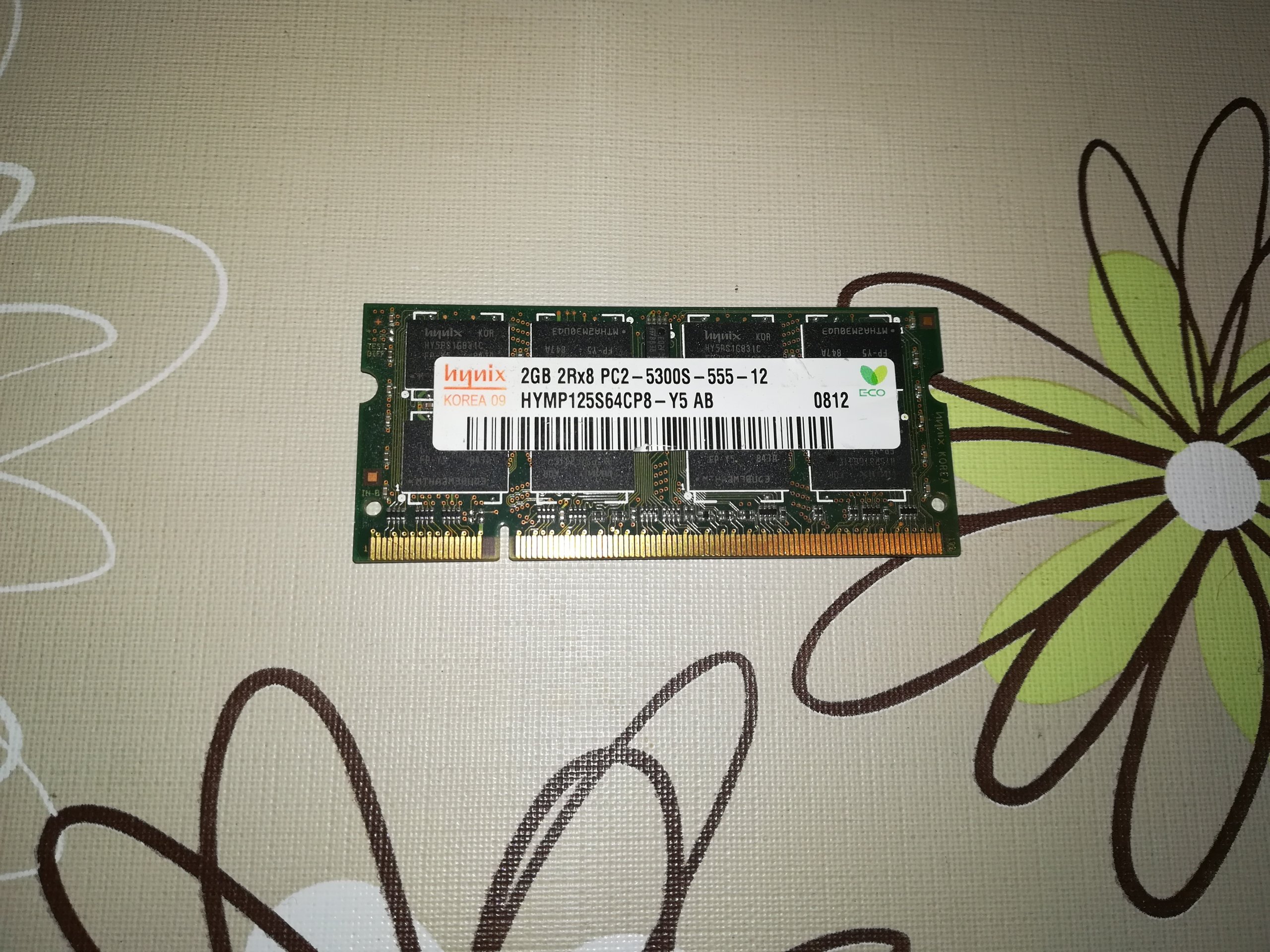 Pamięć 2GB DDR2 do laptopa SODIMM 5300s 667MHz