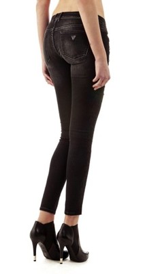 Guess spodnie rurki jeansy czarne z haftem nowe - 6769964694 - oficjalne  archiwum Allegro