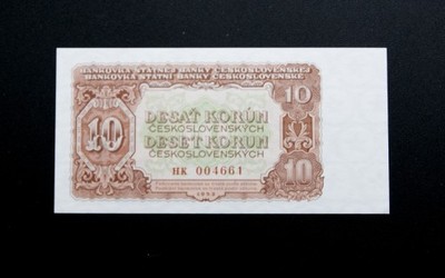 1953 rok Czechosłowacja 10 koron ser HK stan UNC