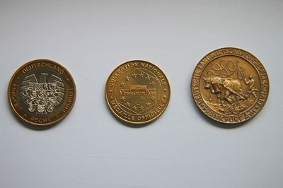 3 medale pamiątkowe Berlin, Frankfurt, Paryż.