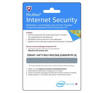 McAfee Internet Security 1rok 1PC