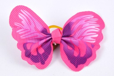Motylki na gumce  (Kolor: różowy jasny)