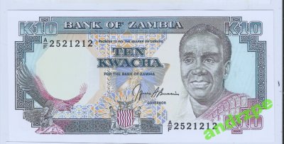 ZAMBIA 10 Kwacha /1991/ -UNC
