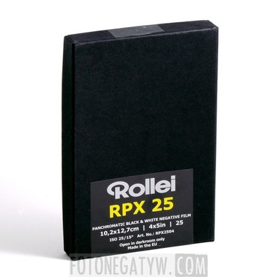 ROLLEI Film RPX 25 4x5&quot;/25 szt.