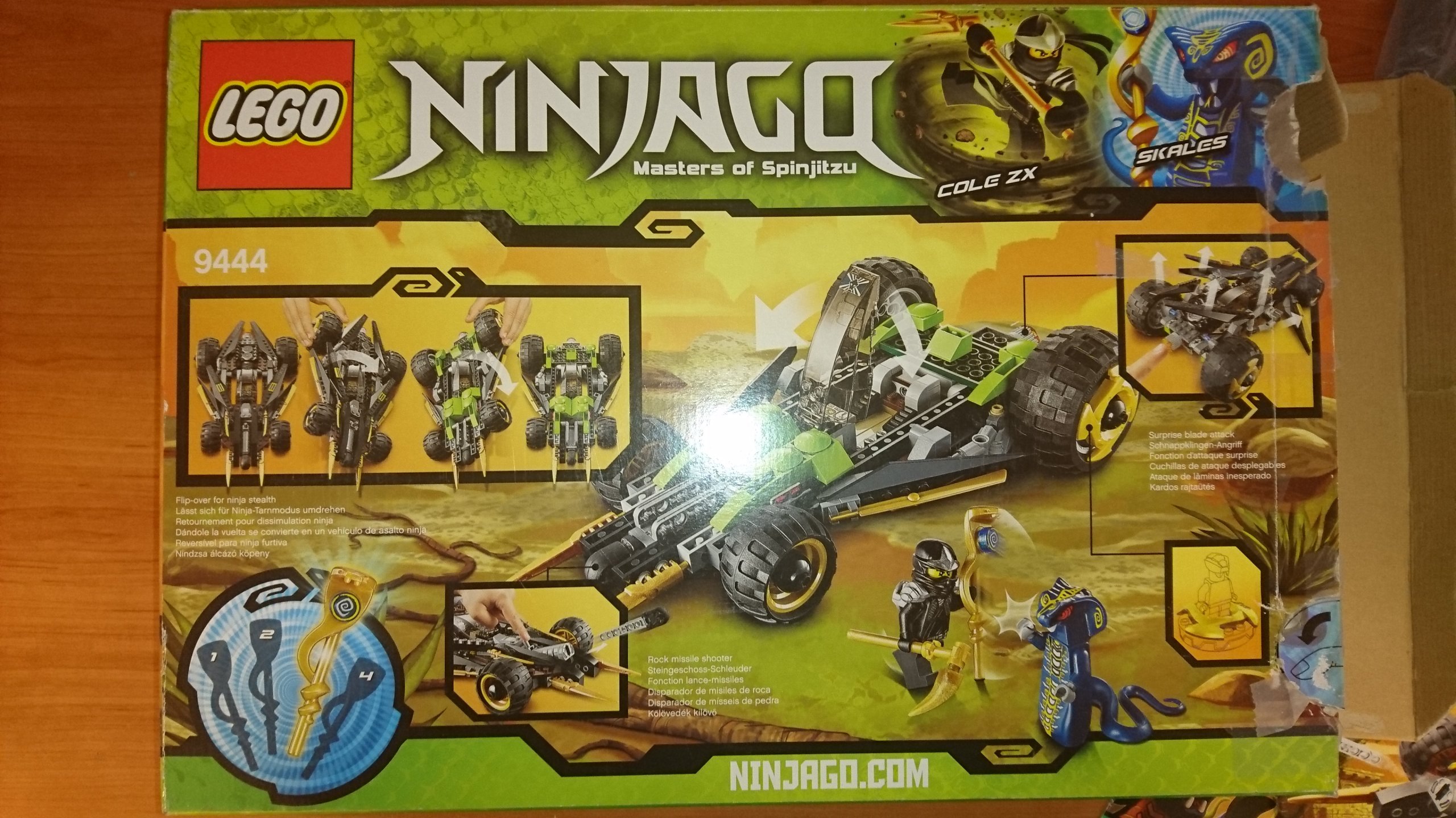Lego Ninjago 9444 8-14 Ninja Car, Cole ZX, Skales - 7015695689 - oficjalne  archiwum Allegro