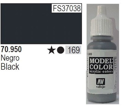 Black 169 Farbka Vallejo Model Color