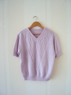 Dzianinowa sweterkowa bluzka lila fiolet r.XL/XXL