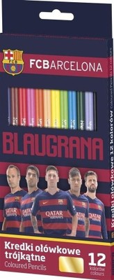 Kredki ołówkowe 12 kolorów FC Barcelona ASTRA