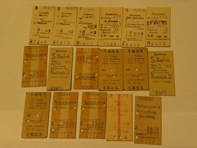 Stare bilety niemieckie - Berlin, Drezno, Lipsk