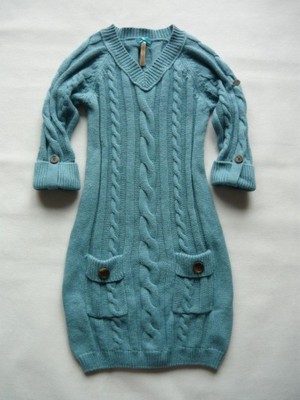 MAYORAL Śliczny Sweter Dziewczęcy Sukienka 140