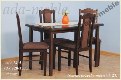 ada-meble ANETA stół kuchenny 70x120/150 4 krzesła