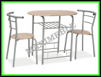 Zestaw stołowy GABO dąb sonoma stół+krzesła (1+2)