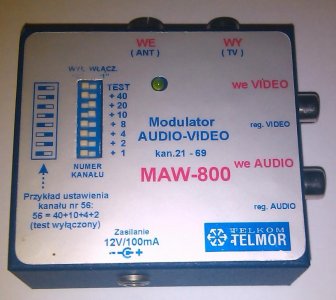 Modulator audio - video MAW-800