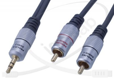 Kabel mini Jack3.5ST/2xCinch 1.8m PROLINK EXCLUSiV