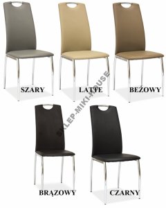 Krzesło metalowe H622 kuchenne krzesła szare salon - 6034061630 - oficjalne  archiwum Allegro