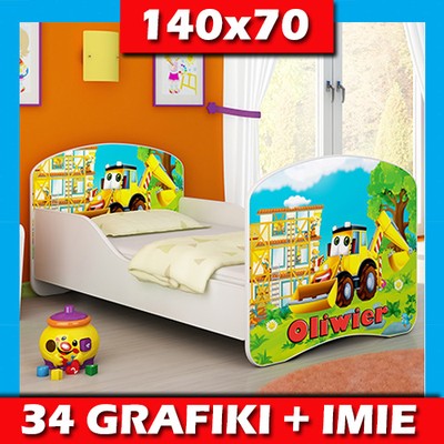 Łóżko dziecięce 140X70 + materac KOKOS PIANKA