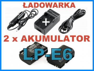 2x Akumulator Newell LP-E6 + ładowarka CANON FV GW