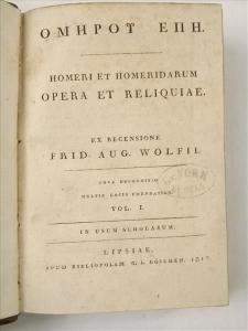 Homeri Et Homeridarum Opera Et Reliquiae, 1817 r.