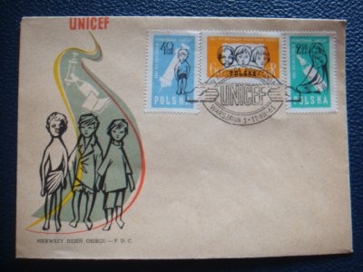 FDC UNICEF  Fi 1127-29 1961r