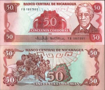(BK) Nikaragua 50 cordobas 1985r.