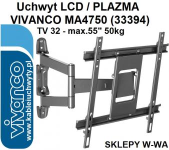 Uchwyt LCD 32 - max.55' 50kg VIVANCO MA 4750 W-WA - 3557163835 - oficjalne  archiwum Allegro