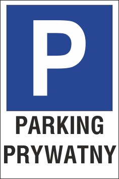 tabliczka 20x30 cm znak P14 parking prywatny
