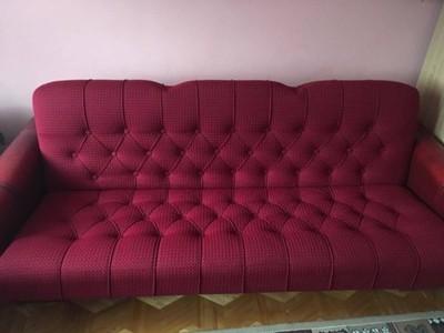 Łóżko sofa sofy wypoczynek skóra brąz stół meble