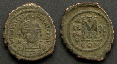 BIZANCJUM, Maurycjusz Tyberiusz (582-602) - follis