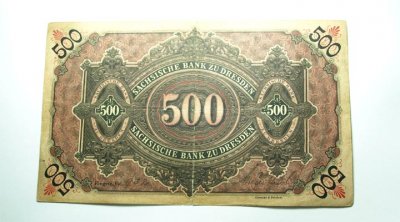 B048 500 Marek 1890 rok (J) Niemcy Saksonia