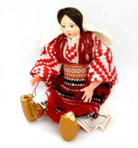 Retro lalka vintage stara zabawka folk R129