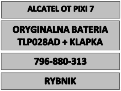 Alcatel OT Pixi 7 ORYG BATERIA TLP028AD + KLAPKA