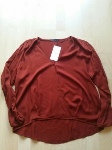 Koszula Bershka miedziana czerwona