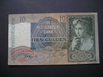 Holandia - 10 guldenów - 1942 -  rzadki   *
