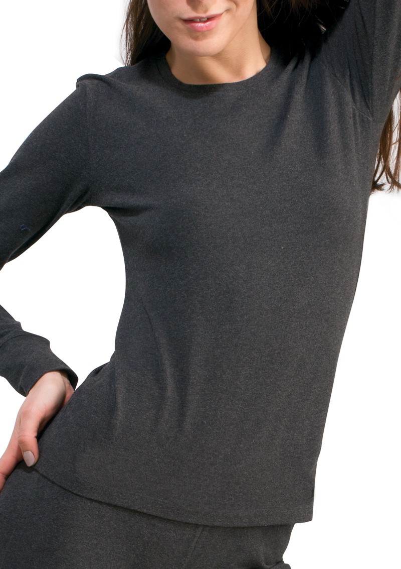 KEY Koszulka długi rękaw na narty fiolet XL LVD729